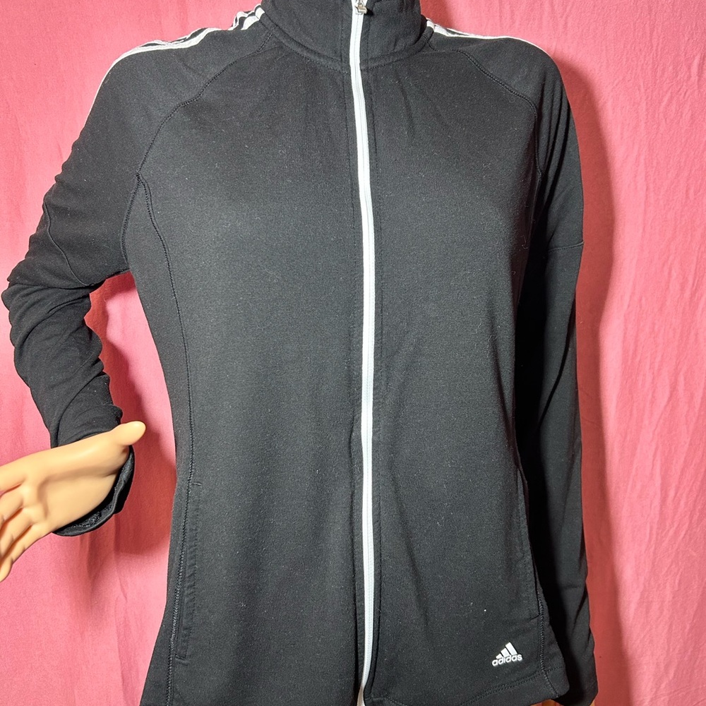 Woman’s Black ADIDAS Zip Up
